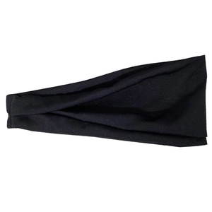 Diadema deportiva negra elástica para hombres, banda absorbente para fitness y running