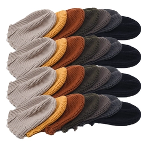 Bonnets d'hiver en grosse maille plusieurs couleurs avec bord roulé de style rétro