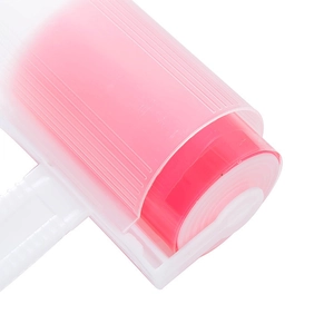 Washable lint roller with protective cover for clothes and home cleaning with sticky core