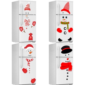 DIY Christmas snowman magnetic fridge magnets for holiday garage door decoration