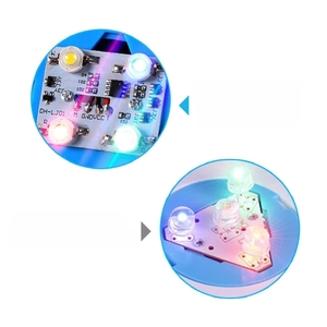 Detail view of high quality RGBW LED circuit board module for star projector lamp