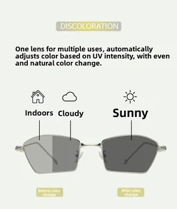 Detailed comparison of photochromic lenses changing color under different light