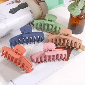 5-piece set of large matte claw clips in Morandi colors for women's hair styling