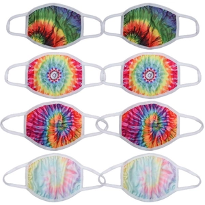 Tie Dye Face Mask Breathable Soft Fabric Dustproof Outdoor Washable Reusable Ear Loop Protective Mouth Cover For Adult