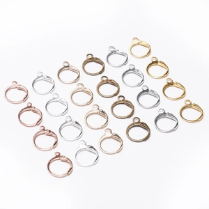 Set of 20 metal French earring hooks in gold, silver, rose gold, and bronze for DIY