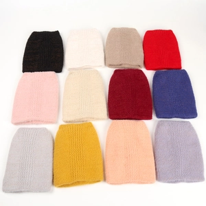 Cozy faux mink fur knit hats in 12 assorted colors for winter warmth and fashion
