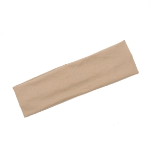Athletic khaki stretch yoga headband for women, sweat-wicking fabric for sports and fitness