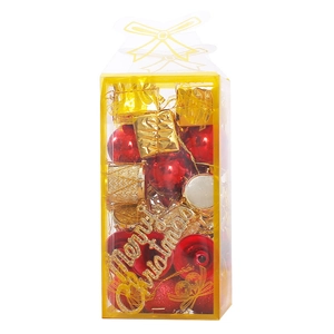 1.5m Christmas tree decoration set with 49 pieces including red balls and gold bells