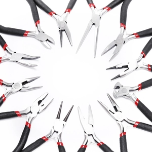 Jewelry Pliers DIY Handmade Tool Mini Needle Round Bent Nose Diagonal Wire Cutters Carbon Steel Non Slip Handle