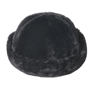 Winter Faux Fur Landlord Hat Brimless Skull Cap Thick Warm Windproof Fleece Miki Hat Solid Color For Women Men