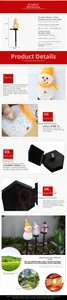 Detailed solar snowman lawn light with PP plastic body and bright warm LED light source
