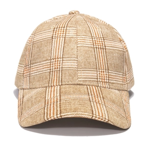 Vintage Plaid Baseball Cap For Men And Women British Style Adjustable Cotton Polyester Sun Protection Outdoor Curved Brim Hat