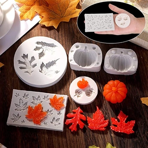 Stampi In Silicone Zucca Foglia Di Acero Halloween DIY Candela Sapone Cioccolato Fondant Strumenti Da Forno Artigianato Novità
