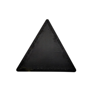 Tactical black PVC triangle patch with Medusa Anubis mythology pattern hook backing