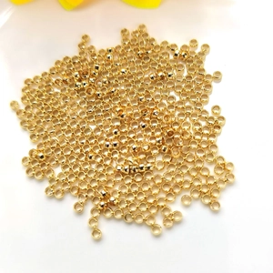 14K vergulde 2mm knijpkraaltjes voor DIY sieraden maken en het vastzetten van kralen
