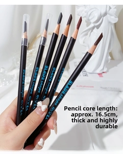 Detail of 16.5cm blade-shaped waterproof eyebrow pencils in multiple natural shades