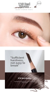 Detail of blade eyebrow pencil 07 Reddish Brown for natural styling and long lasting look