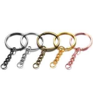 Detail view of 360-degree metal lobster clasps in gold silver black and bronze finishes