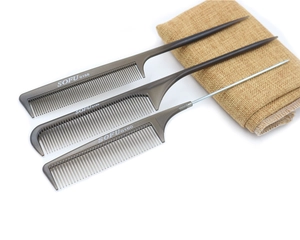 Detaillierter Vergleich professioneller Herrenfriseurkämme in verschiedenen Modellen