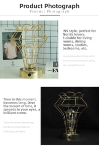 Macro detail of Nordic geometric iron bedside lamp with Edison style vintage LED bulb