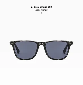 Detail of grey smoke marble texture frame with premium grey lenses and C02 model mark