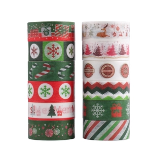 Christmas washi tape set decorative masking sticky tapes for journaling and craft DIY supplies