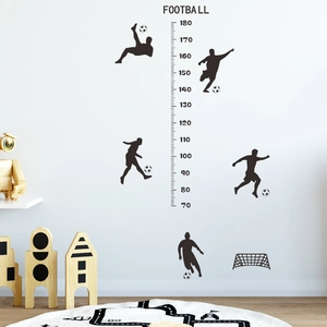Fußball-Junge Messlatte Wandtattoo für Kinderzimmer, Messbereich von 70-180cm