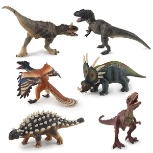 Set de 6 figuras realistas de dinosaurios incluyendo juguetes T-Rex y Triceratops