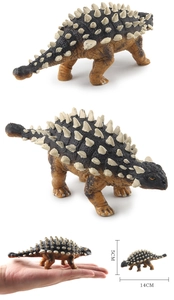 Vistas detalladas de la figura de Ankylosaurus de 14 cm con púas y textura realista