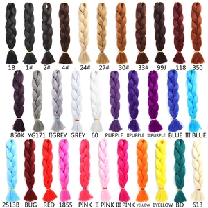 Jumbo Braid Synthetic Hair Extensions High Temperature Fiber For African Braiding DIY Professional Long Soft Colorful