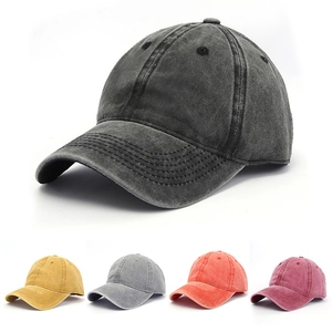 Cappello Da Baseball In Cotone Lavato Regolabile Retro Tinta Unita Parasole Sport All'aperto Unisex