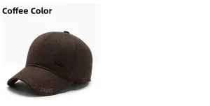 Close-up of coffee brown winter cap featuring thick wool fabric and SPORT embroidery
