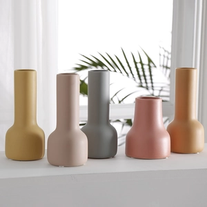 Juego de jarrones cerámicos Morandi minimalistas para decoración estilo nórdico