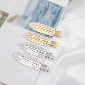 Rhinestone Hair Clips Alloy Duckbill Bangs Barrette Korean Style Seamless Elegant Fashion Hair Accessories For Women