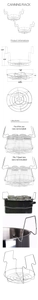 Detailed size chart for stainless steel canning rack fitting 8 pint or 7 quart jars