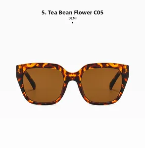Detail of tortoise shell sunglasses frame with dark brown lenses for women