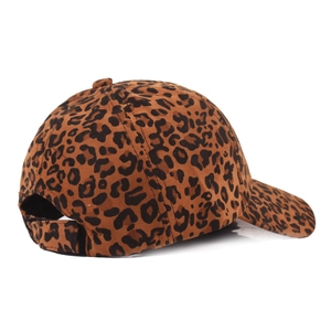 Classic leopard print baseball cap with adjustable back strap for men and women