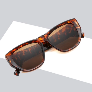 Lunettes De Soleil Carrées Oeil De Chat Protection UV400 Monture PC Verres AC Mode Rétro Streetwear Pour Hommes Femmes