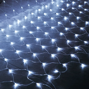 Waterproof cold white LED net lights with mesh structure for outdoor Christmas decoration