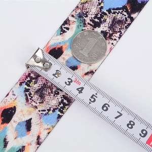 Adjustable wide replacement shoulder strap with colorful leopard pattern, 3.8cm width band
