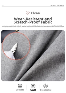 Waterproof and scratch-resistant high-density Oxford fabric detail of the diaper bag