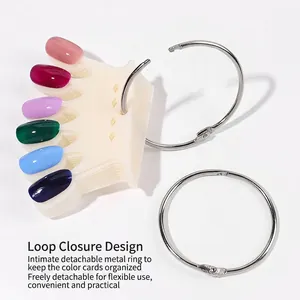 Crown Nail Art Color Chart Plastic False Tips Display Palette Detachable Metal Ring Practice Board For Manicure Salon