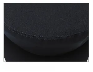 Detailed macro view of the black twill fabric crown and precise stitching on the flat cap