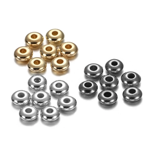 Perle Distanziali CCB Tonde Piatte a Disco Metallizzato Perle Sfuse per Creazione Gioielli Fai da Te Bracciali Collane Artigianato