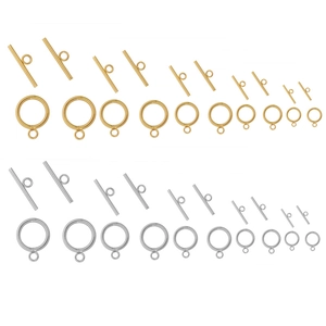 Stainless steel OT toggle clasps in gold and silver colors for DIY jewelry making