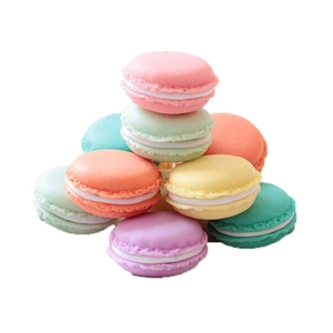Portable macaron-shaped mini jewelry storage boxes for rings and earrings in multiple colors