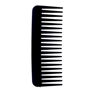 Matte black wide-tooth rectangular hair comb for detangling and scalp massage on white background