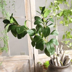 Lifelike artificial green leaves branch for Nordic home decor and wedding flower arrangements