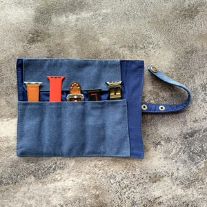 Canvas Horlogeband Opbergtas Oprolbaar Reizen Horlogeband Houder Organizer Etui Draagbare Horlogeband Hoes