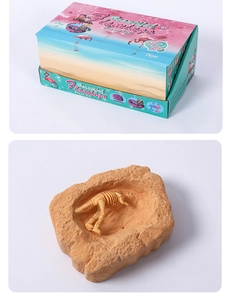 Glow in the dark flamingo dinosaur excavation kit with 12 pieces for kids aged 3 and up